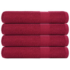vidaXL Towels "FROGN" 4 pcs Bordeaux 100x200 cm 360 gsm 1