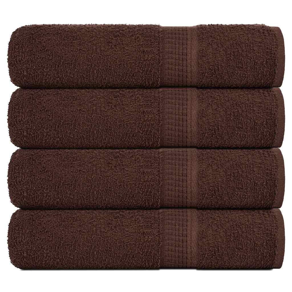 vidaXL Shower Towels "FROGN" 4 pcs Brown 70x140 cm 360 gsm 1
