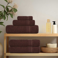 vidaXL Shower Towels "FROGN" 4 pcs Brown 70x140 cm 360 gsm 3