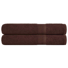 vidaXL Towels "FROGN" 2 pcs Brown 100x200 cm 360 gsm 1