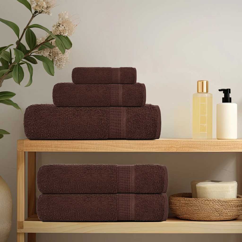 vidaXL Towels "FROGN" 2 pcs Brown 100x200 cm 360 gsm 3