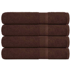 vidaXL Towels "FROGN" 4 pcs Brown 100x200 cm 360 gsm 1