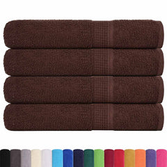 vidaXL Towels "FROGN" 4 pcs Brown 100x200 cm 360 gsm 2