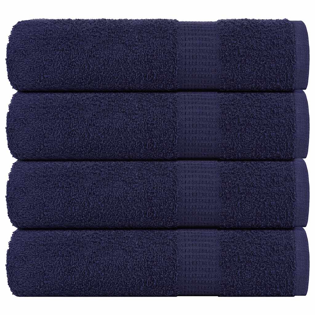 vidaXL Shower Towels "FROGN" 4 pcs Navy Blue 70x140 cm 360 gsm 1