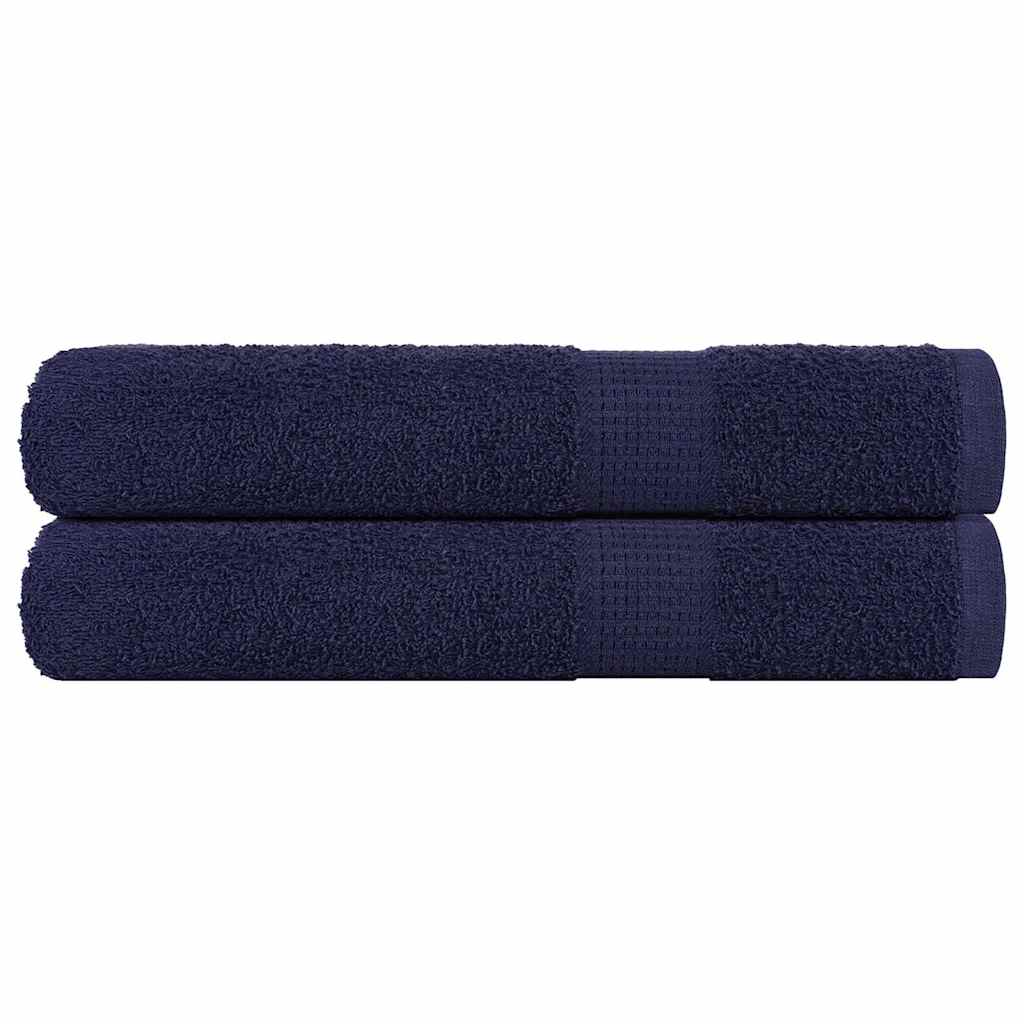 vidaXL Towels "FROGN" 2 pcs Navy Blue 100x200 cm 360 gsm 1