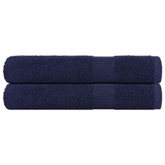 vidaXL Towels "FROGN" 2 pcs Navy Blue 100x200 cm 360 gsm 1