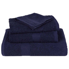 vidaXL Towels "FROGN" 2 pcs Navy Blue 100x200 cm 360 gsm 4