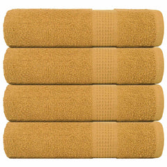 vidaXL Shower Towels "FROGN" 4 pcs Gold 70x140 cm 360 gsm 1