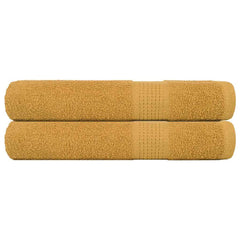 vidaXL Towels "FROGN" 2 pcs Gold 100x200 cm 360 gsm 1