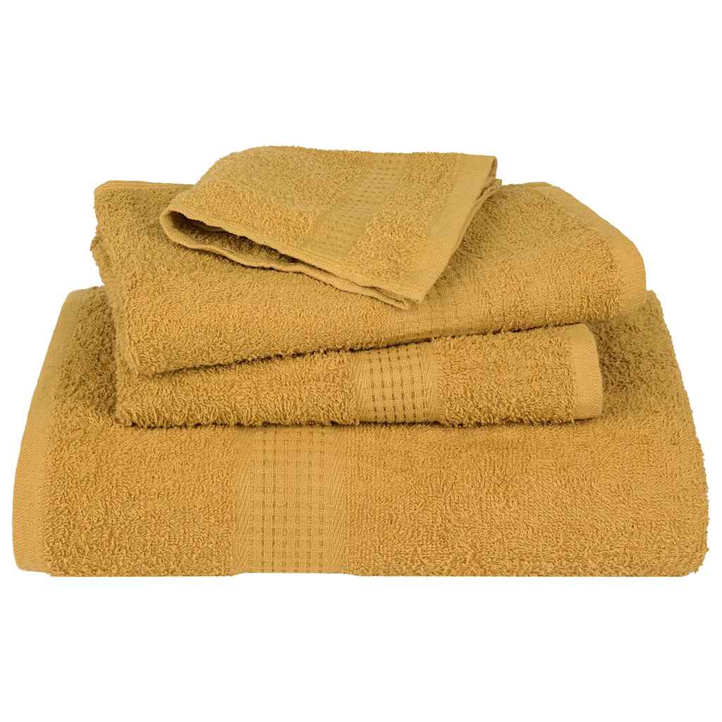 vidaXL Towels "FROGN" 2 pcs Gold 100x200 cm 360 gsm 4