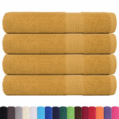 vidaXL Towels "FROGN" 4 pcs Gold 100x200 cm 360 gsm 2