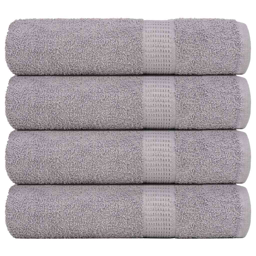 vidaXL Shower Towels "FROGN" 4 pcs Grey 70x140 cm 360 gsm 1