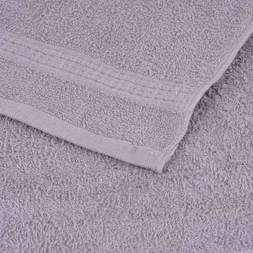 vidaXL Shower Towels "FROGN" 4 pcs Grey 70x140 cm 360 gsm 6