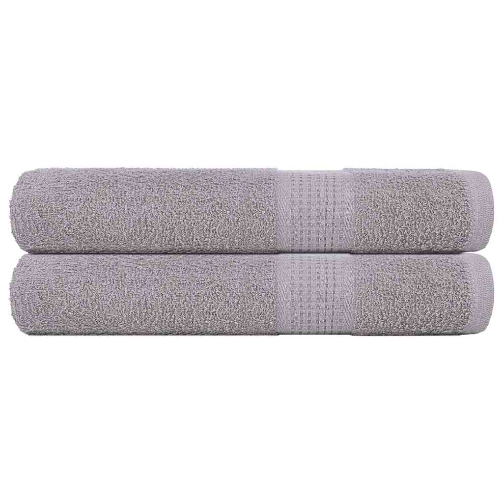 vidaXL Towels "FROGN" 2 pcs Grey 100x200 cm 360 gsm 1