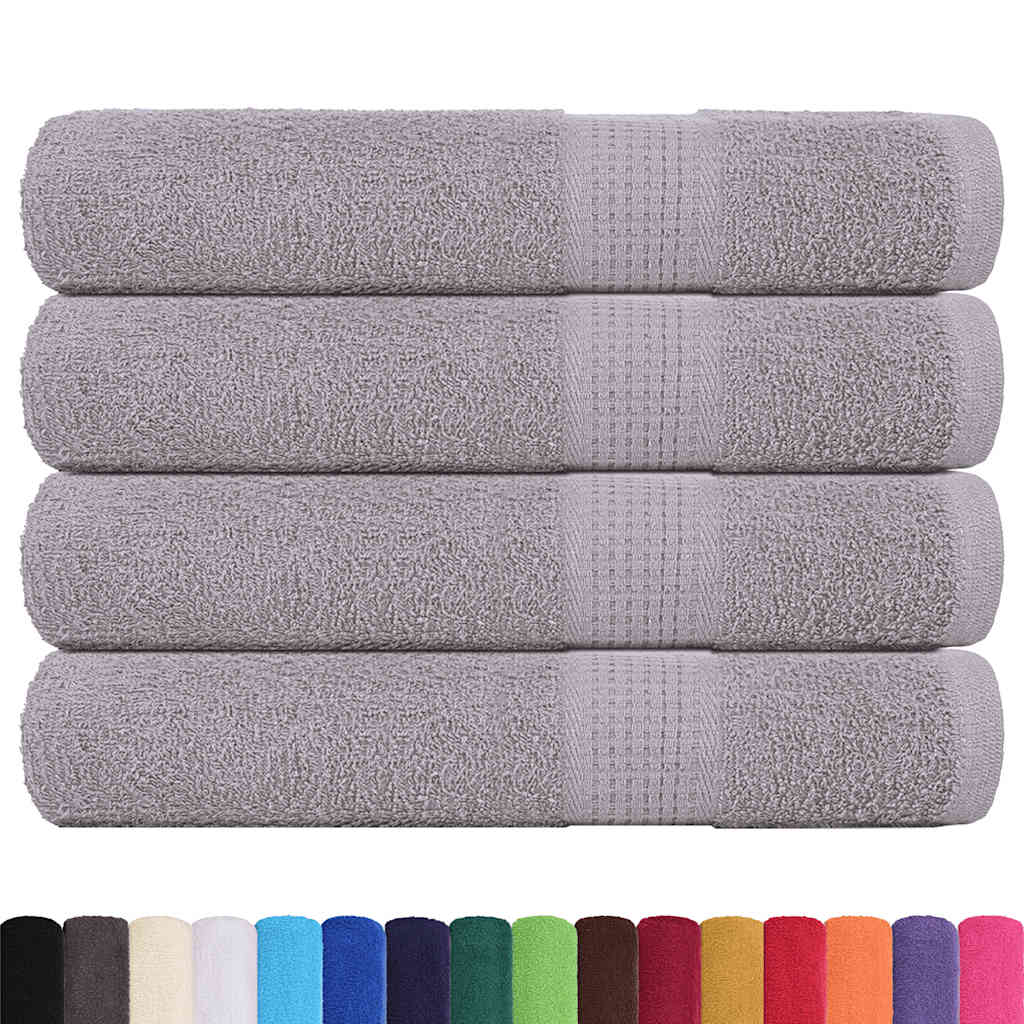 vidaXL Towels "FROGN" 4 pcs Grey 100x200 cm 360 gsm 2