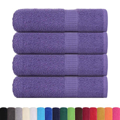 vidaXL Shower Towels "FROGN" 4 pcs Purple 70x140 cm 360 gsm 2