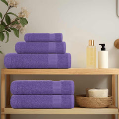 vidaXL Shower Towels "FROGN" 4 pcs Purple 70x140 cm 360 gsm 3