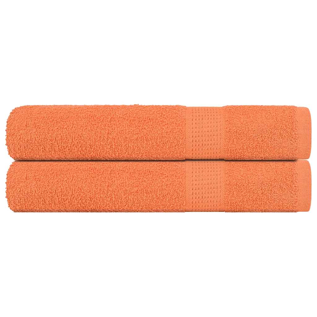 vidaXL Sauna Towels "FROGN" 2 pcs Orange 80x200 cm 360 gsm 1