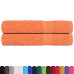 vidaXL Sauna Towels "FROGN" 2 pcs Orange 80x200 cm 360 gsm 2