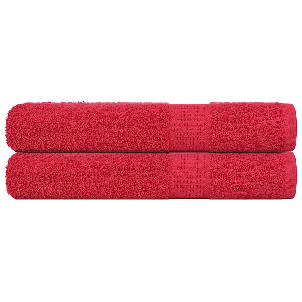 vidaXL Towels "FROGN" 2 pcs Red 100x200 cm 360 gsm 1
