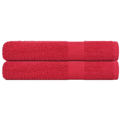 vidaXL Towels "FROGN" 2 pcs Red 100x200 cm 360 gsm 1