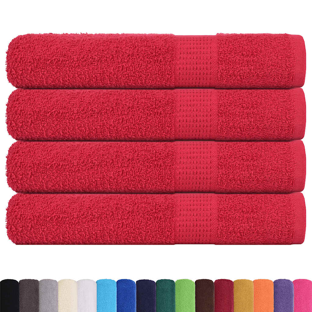 vidaXL Towels "FROGN" 4 pcs Red 100x200 cm 360 gsm 2