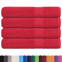 vidaXL Towels "FROGN" 4 pcs Red 100x200 cm 360 gsm 2