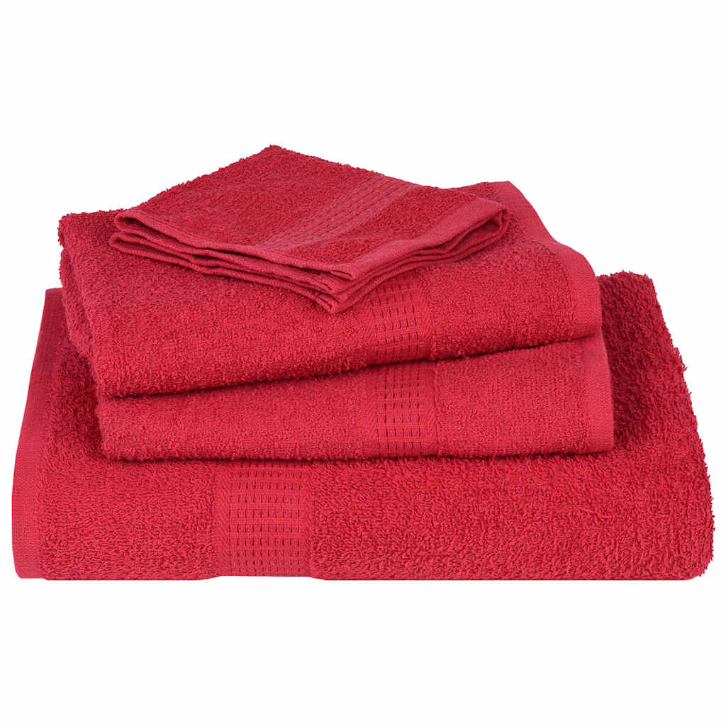 vidaXL Towels "FROGN" 4 pcs Red 100x200 cm 360 gsm 4