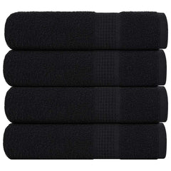 vidaXL Shower Towels "FROGN" 4 pcs Black 70x140 cm 360 gsm 1