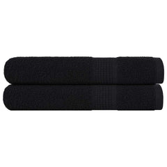 vidaXL Towels "FROGN" 2 pcs Black 100x200 cm 360 gsm 1
