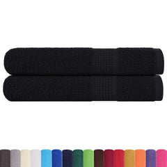 vidaXL Towels "FROGN" 2 pcs Black 100x200 cm 360 gsm 2