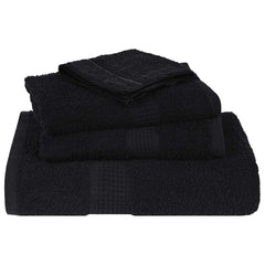 vidaXL Towels "FROGN" 2 pcs Black 100x200 cm 360 gsm 4