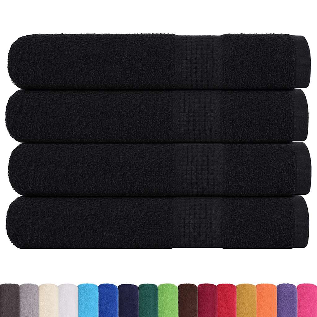 vidaXL Towels "FROGN" 4 pcs Black 100x200 cm 360 gsm 2