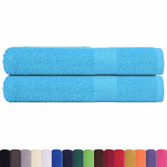 vidaXL Towels "FROGN" 2 pcs Turquoise 100x200 cm 360 gsm 2