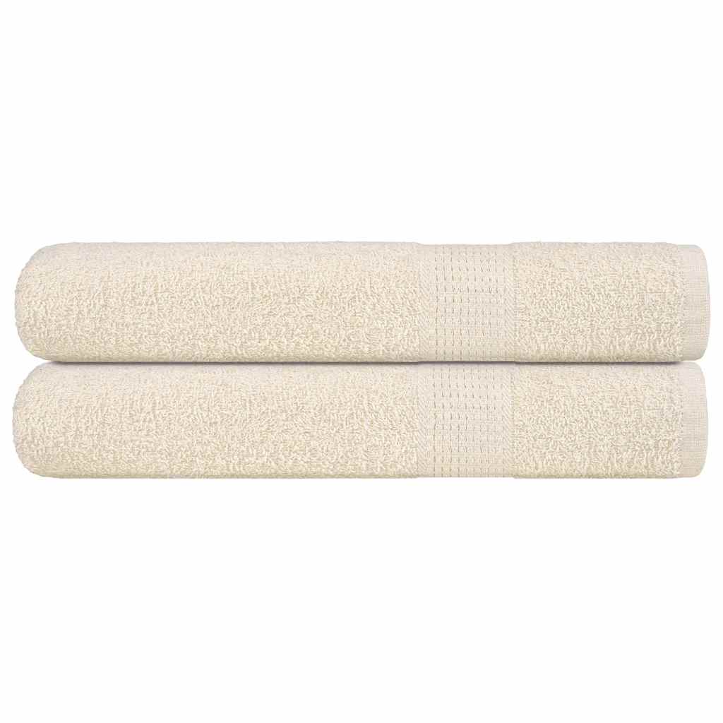 vidaXL Towels "FROGN" 2 pcs Cream 100x200 cm 360 gsm 1