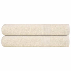 vidaXL Towels "FROGN" 2 pcs Cream 100x200 cm 360 gsm 1