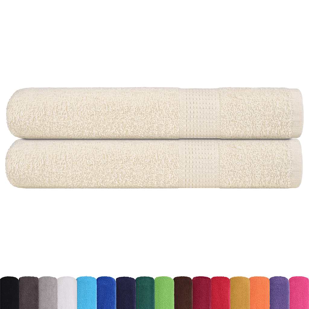 vidaXL Towels "FROGN" 2 pcs Cream 100x200 cm 360 gsm 2