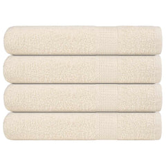 vidaXL Towels "FROGN" 4 pcs Cream 100x200 cm 360 gsm 1