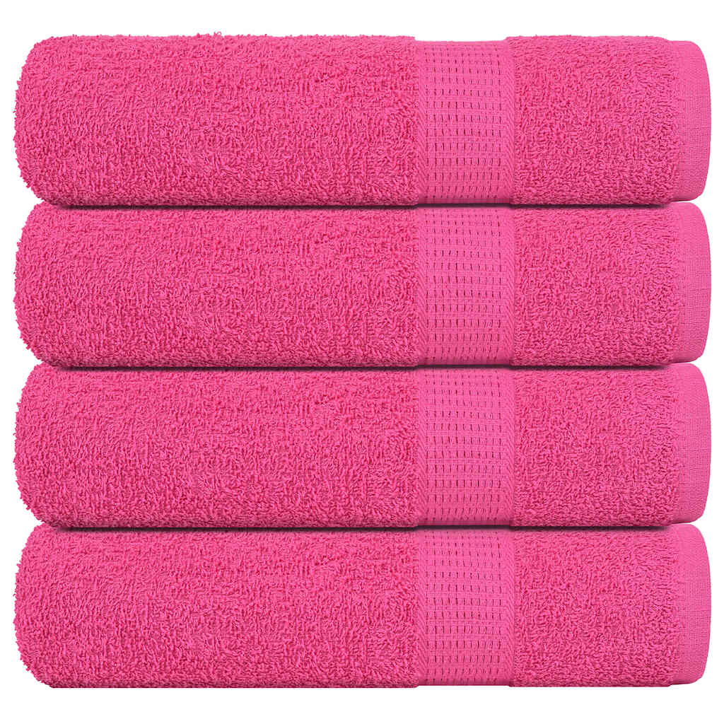 vidaXL Shower Towels "FROGN" 4 pcs Pink 70x140 cm 360 gsm 1
