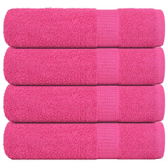 vidaXL Shower Towels "FROGN" 4 pcs Pink 70x140 cm 360 gsm 1