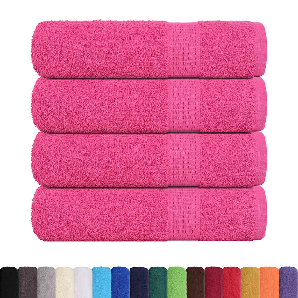 vidaXL Shower Towels "FROGN" 4 pcs Pink 70x140 cm 360 gsm 2