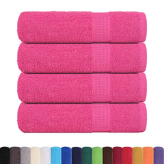 vidaXL Shower Towels "FROGN" 4 pcs Pink 70x140 cm 360 gsm 2