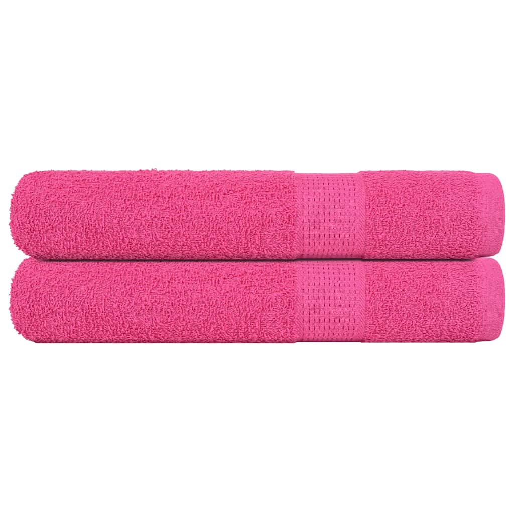 vidaXL Towels "FROGN" 2 pcs Pink 100x200 cm 360 gsm 1