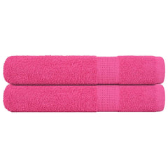 vidaXL Towels "FROGN" 2 pcs Pink 100x200 cm 360 gsm 1