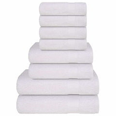 vidaXL 8 Piece Towel Set "FROGN" White 360 gsm 1