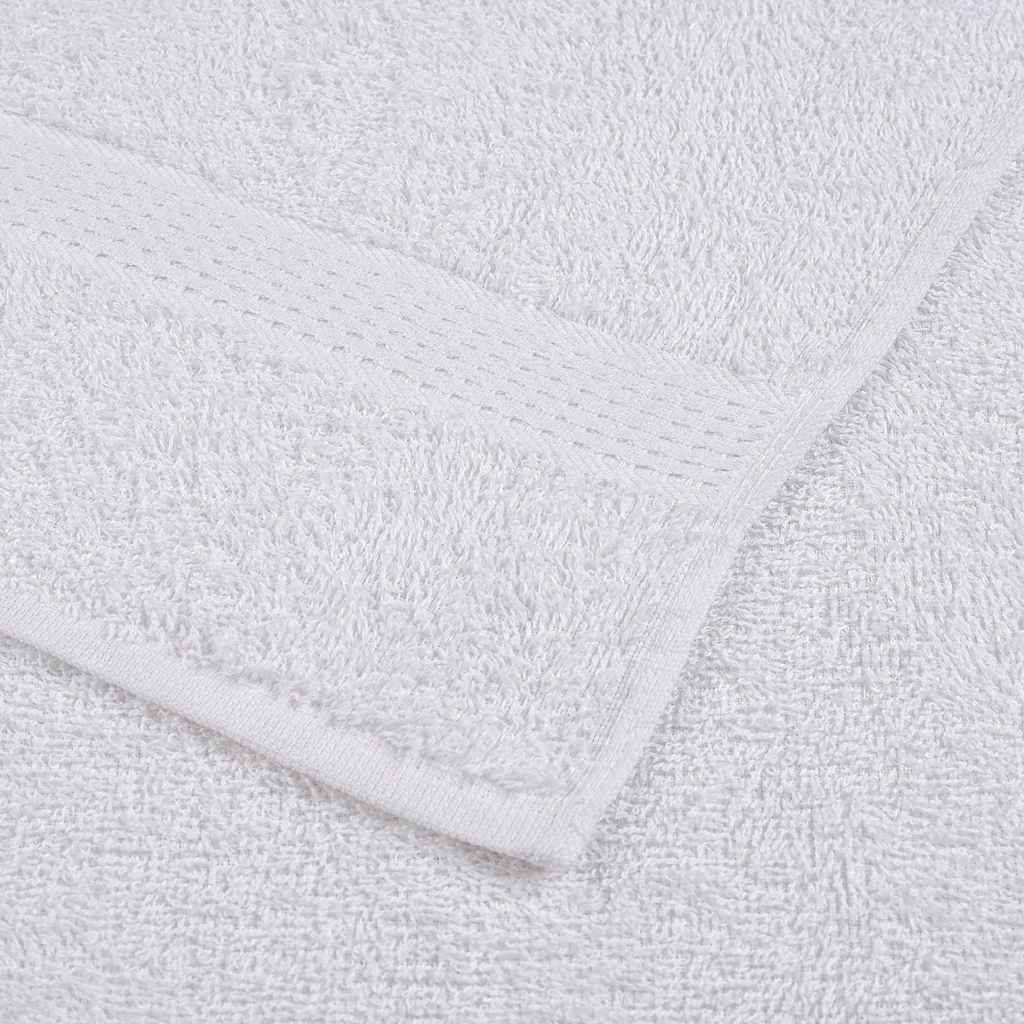 vidaXL 8 Piece Towel Set "FROGN" White 360 gsm 6