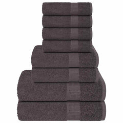 vidaXL 8 Piece Towel Set "FROGN" Anthracite 360 gsm 1