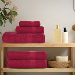 vidaXL 8 Piece Towel Set "FROGN" Bordeaux 360 gsm 3
