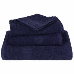 vidaXL 8 Piece Towel Set "FROGN" Navy Blue 360 gsm 4