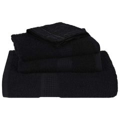 vidaXL 8 Piece Towel Set "FROGN" Black 360 gsm 4